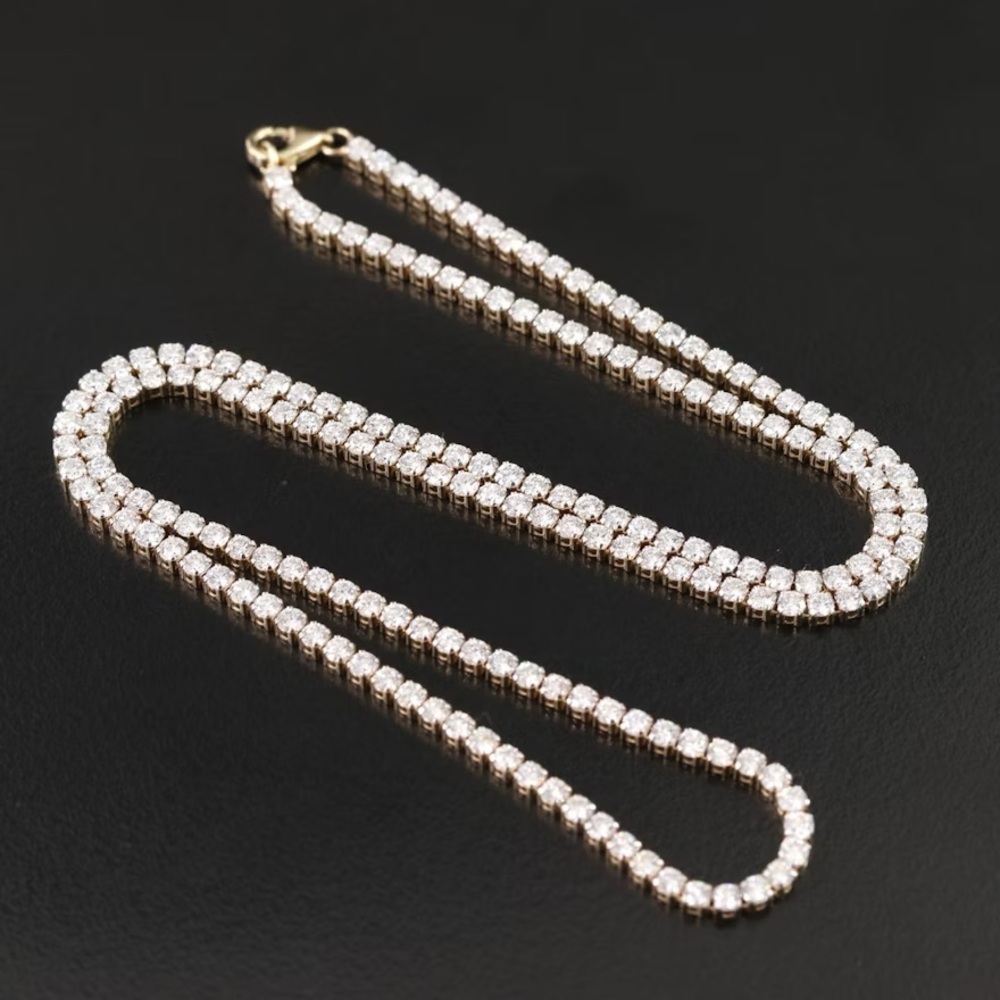 14K 8.08 CTW Lab Grown Diamond Line Necklace VS